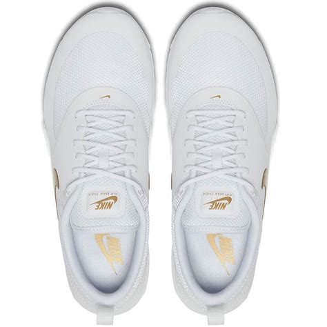 nike thea weiß gold on feet|Nike air max thea sneakers.